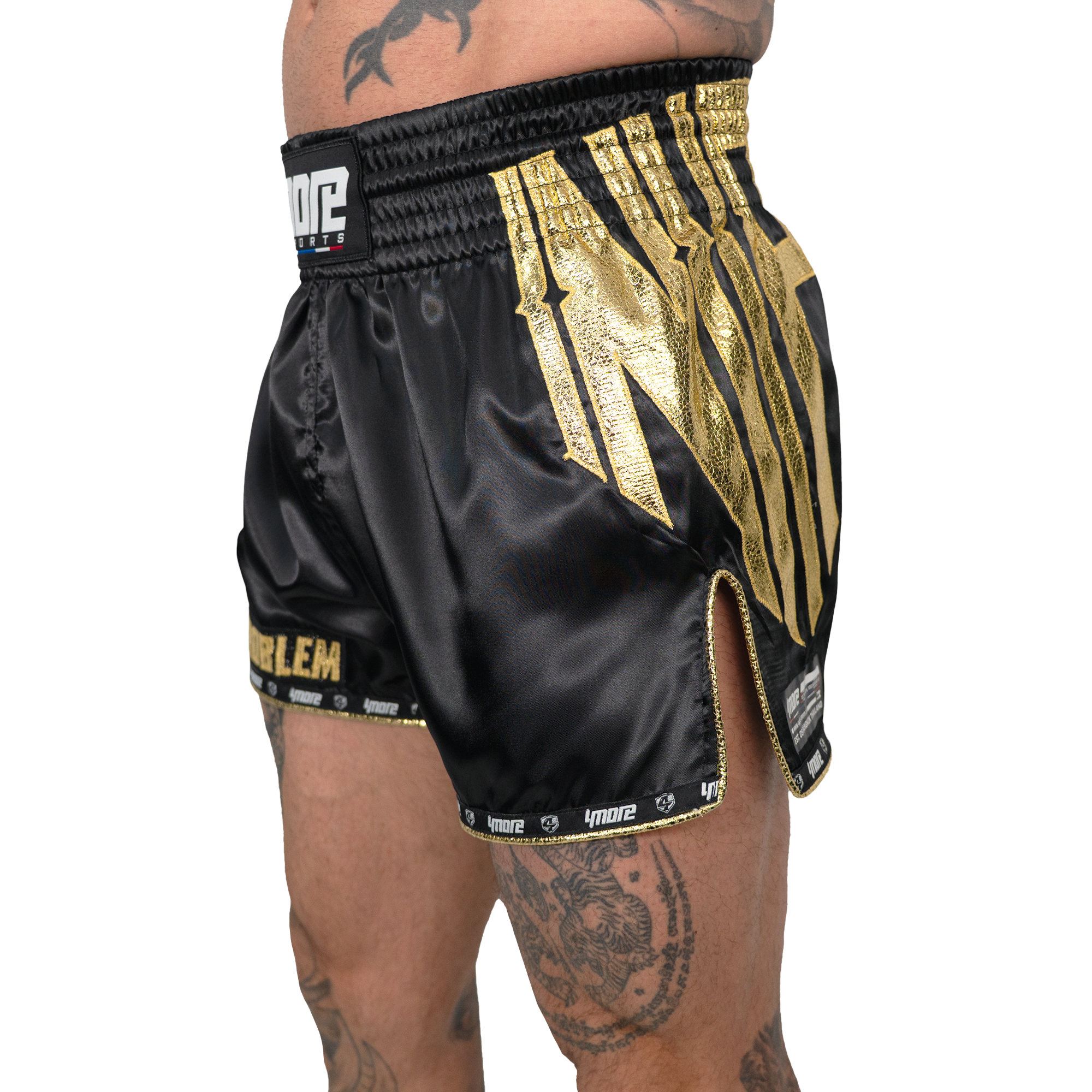 No Problem Muay Thai Shorts – Black/Gold
