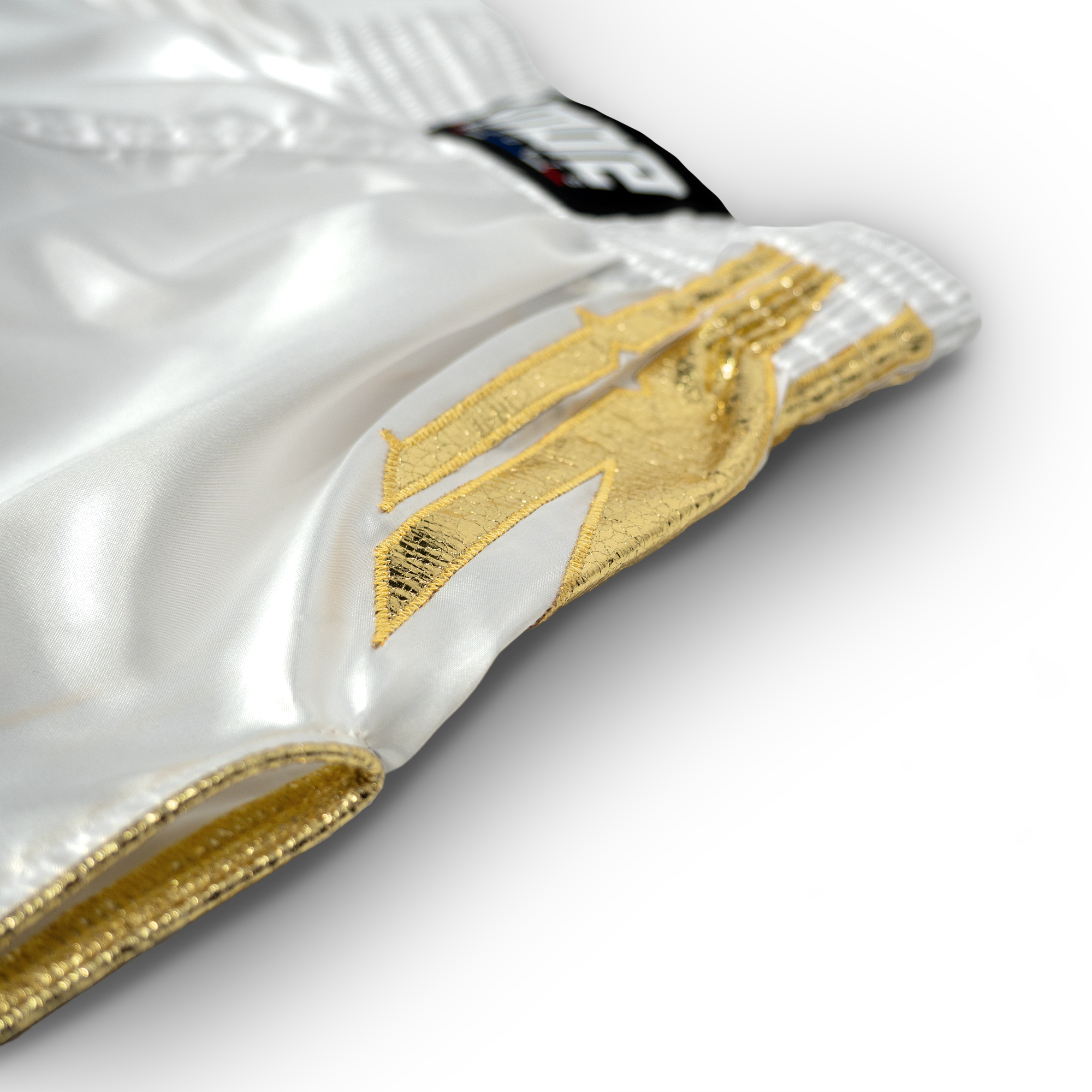No Problem Muay Thai Shorts – White/Gold